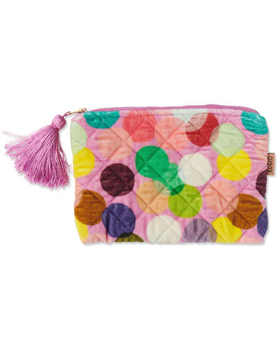 Confetti Pink Velvet Cosmetics Purse - Kip&Co