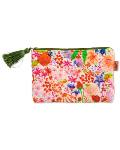 Meandering Meadow Velvet Cosmetics Purse - Kip&Co