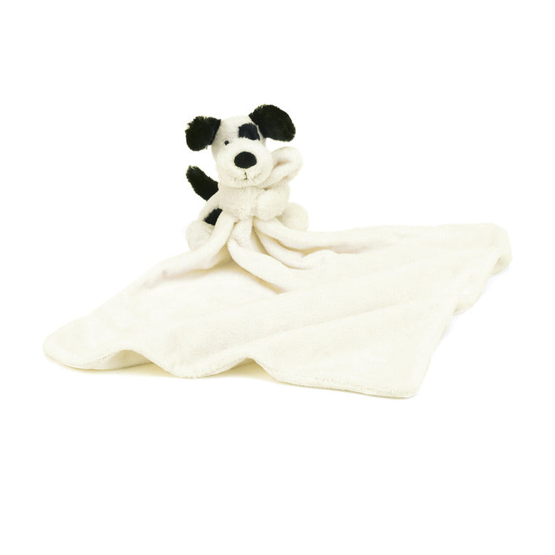 Bashful Black & Cream Puppy Soother- Jellycat