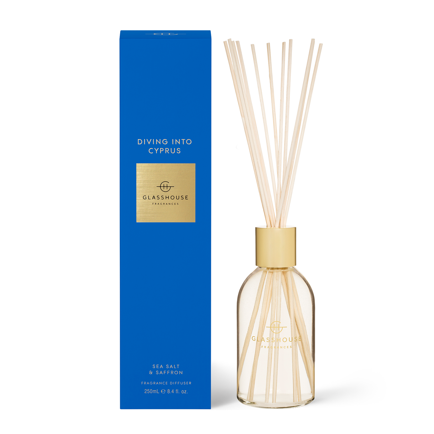 Diving Into Cyprus 250mL Diffuser - Glasshouse Fragrances
