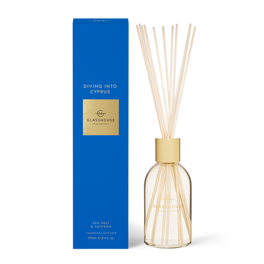 Diving Into Cyprus 250mL Diffuser - Glasshouse Fragrances