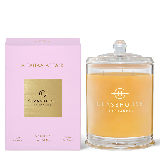 A Tahaa Affair 760g Soy Candle - Glasshouse Candles