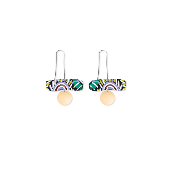 Josie Kunoth Petyarre Holiday Fob Long Drop Earrings - Moe Moe Design