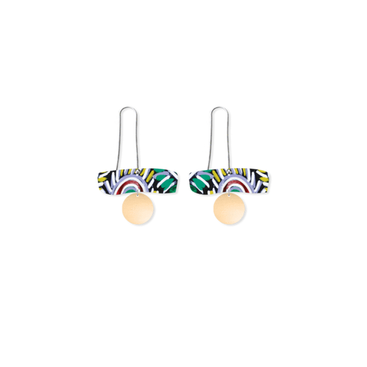 Josie Kunoth Petyarre Holiday Fob Long Drop Earrings - Moe Moe Design