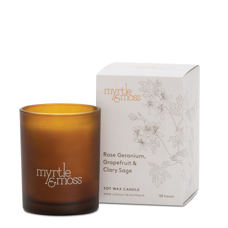 Rose Geranium Candle - Myrtle & Moss