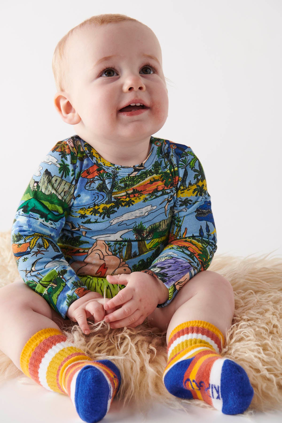 Jurassic Organic Long Sleeve Romper - Kip&Co