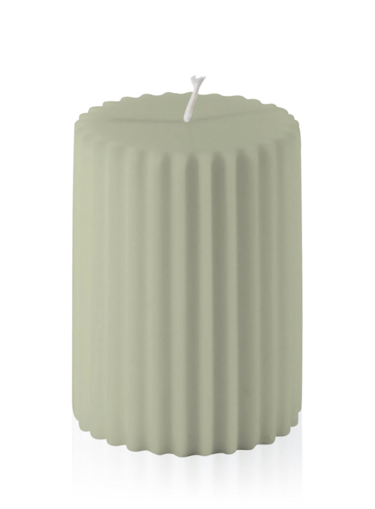 Eco Fluted Pillar Candle 7 x 10cm - SL Candle Co