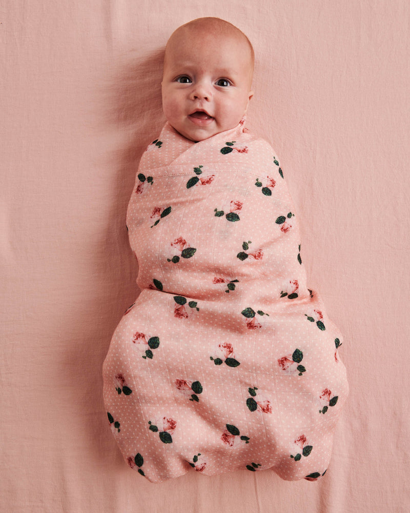 Polkadot Rose Bambo Swaddle - Kip&Co