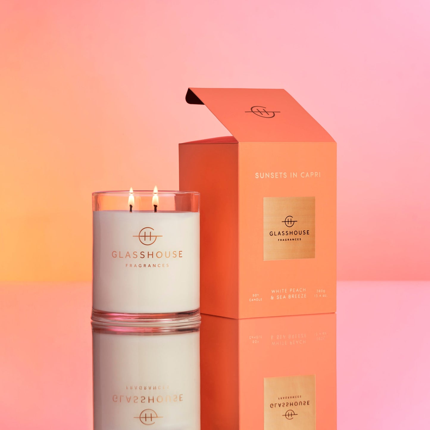 Sunsets In Capri 380g Candle - Glasshouse Fragrances