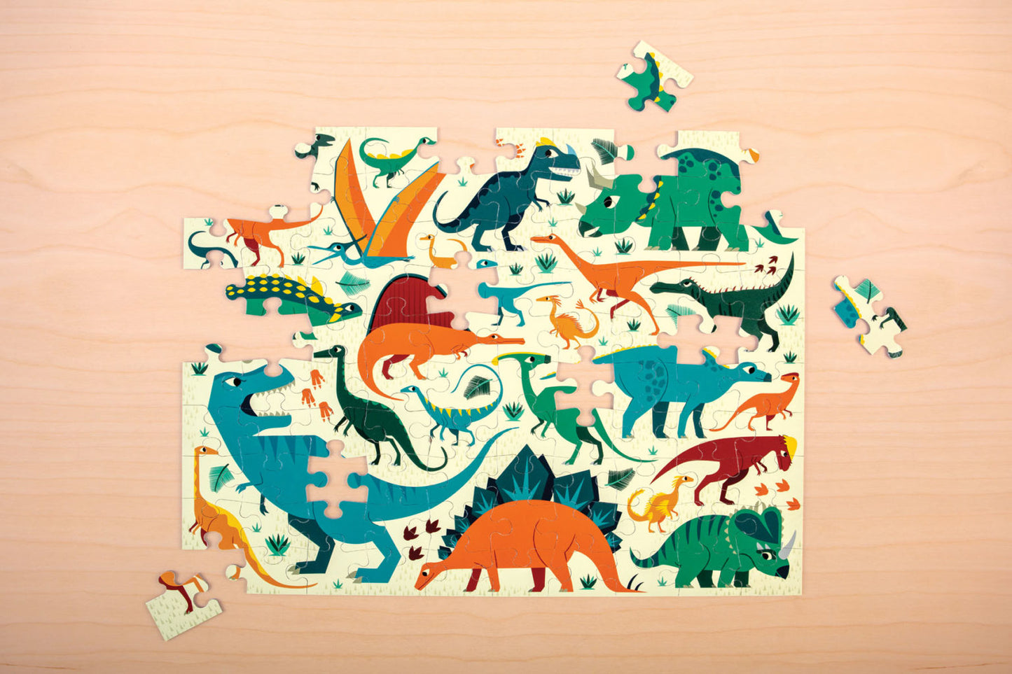 Dinosaur Dig Double Sided Puzzle - Mudpuppy
