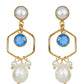 Lotus Drop Stone Earring - eb&ive
