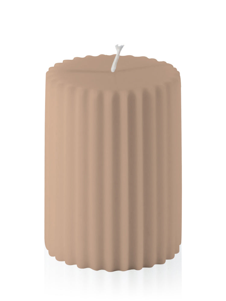 Eco Fluted Pillar Candle 7 x 10cm - SL Candle Co